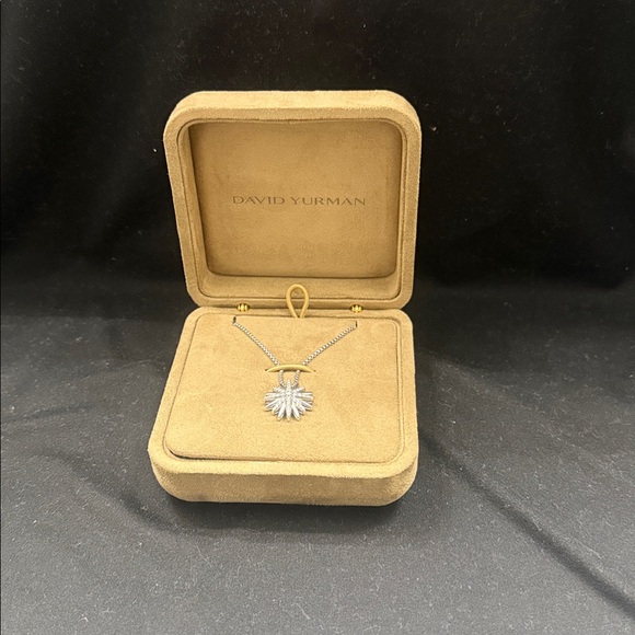 David Yurman Silver Necklace Starburst Authentic